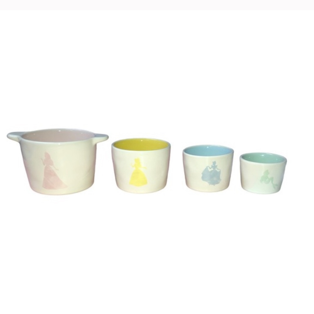 Rae Dunn Disney princess watercolor silhouette measuring cups set
